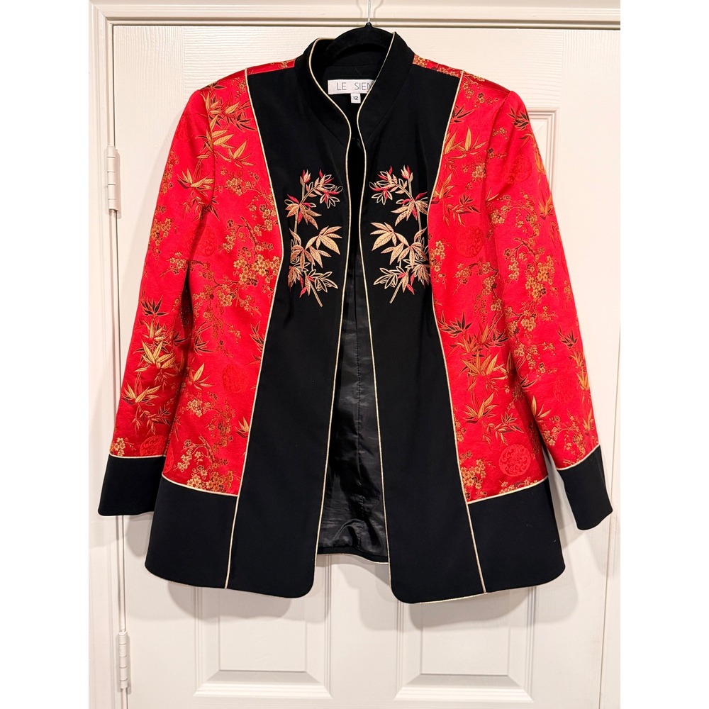 LE SIEN Oriental style blazer SZ. 12 PTP: 211"